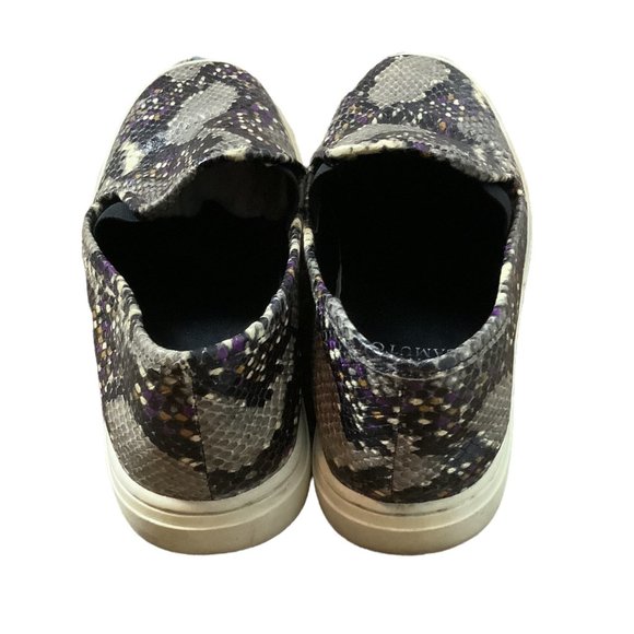 VINCE CAMUTO Black & Purple Snakeskin Print Comfy Slip On Shoes-Size 7 - Picture 2 of 11
